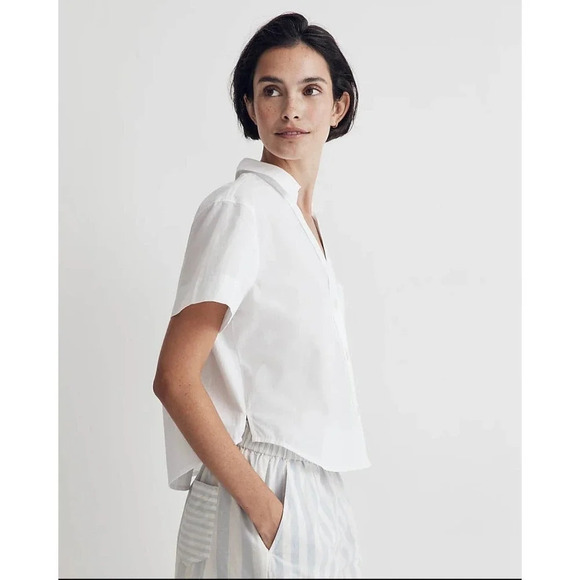 Madewell Y-Neck Button up Shirt, NWT, Size Small - Picture 2 of 8